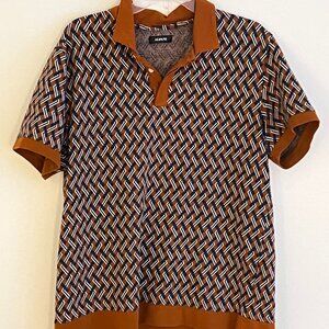 Alfani Scala Geo Jaquard Polo Shirt